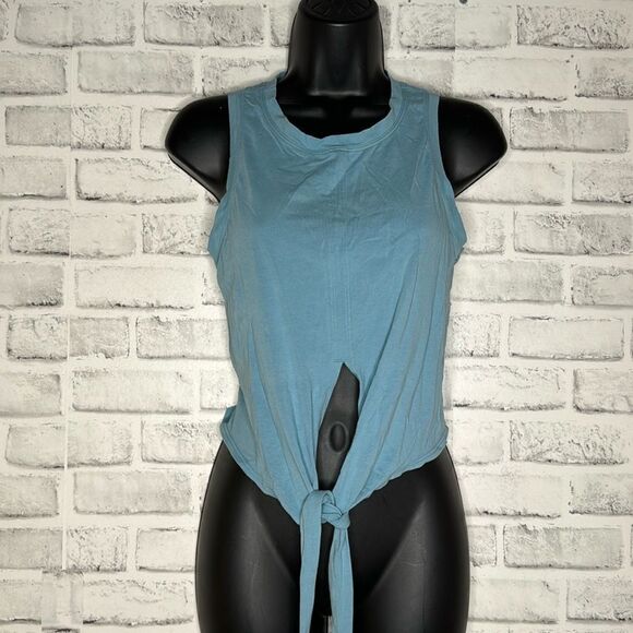 Lululemon Cropped Tank Top With Tie Size 4 Sea Green Small XS - Picture 3 of 5